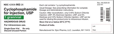 Cyclophosphamide For Injection 1g/vial (Vial Container Label 1g)